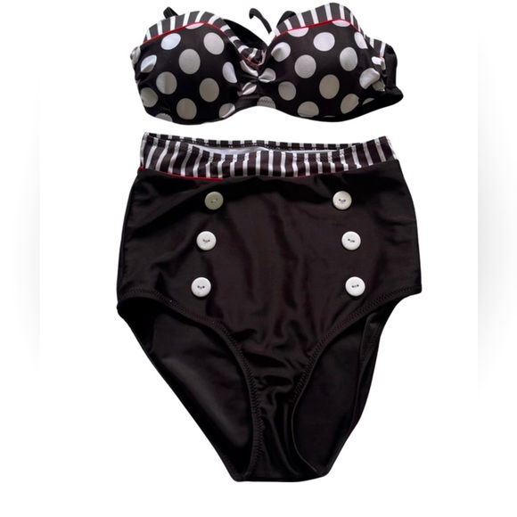 Black and White Women Bathing suit - Picture 1 of 2